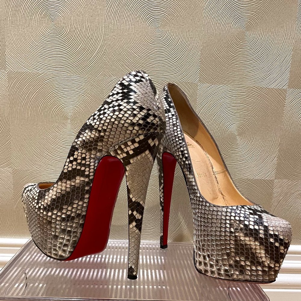 Christian Louboutin Python Platform Heels Size 39